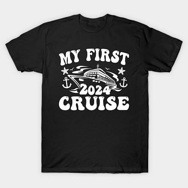 My First Cruise 2024 Vacation Matching Family Cruise T-Shirt by Vixel Art